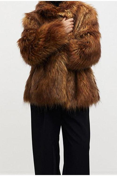 Stilla | City Street Faux Fur Elegant Frakke