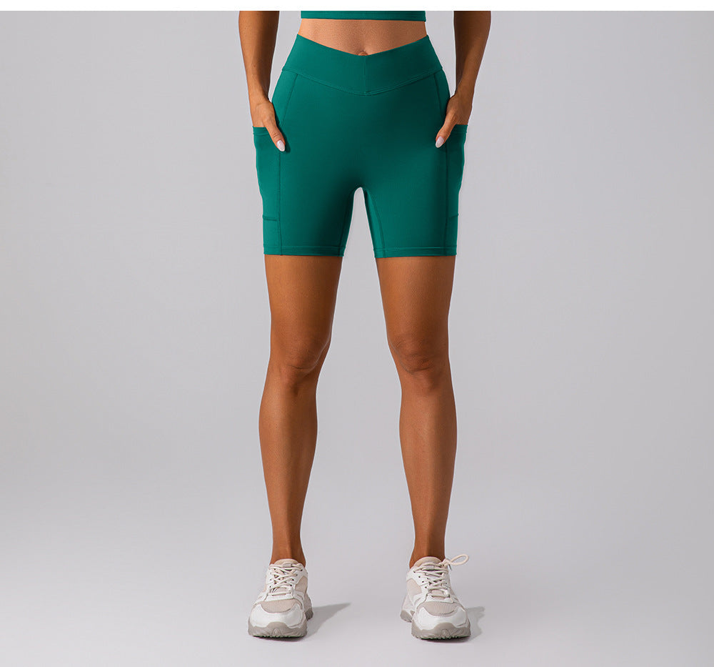 Stilla | Waist Hip Lift Fitness Shorts Dobbelt Sidet Børstet Yoga Bukser Til Kvinder, Slim Fit Sports Bukser