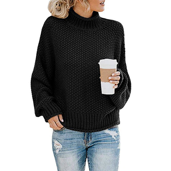 Stilla | Tyk Sweater med Høj Halsudskæring