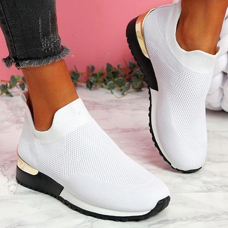 Dame åndbare Slip-On Sneakers med elegant metallic detalje Stilla