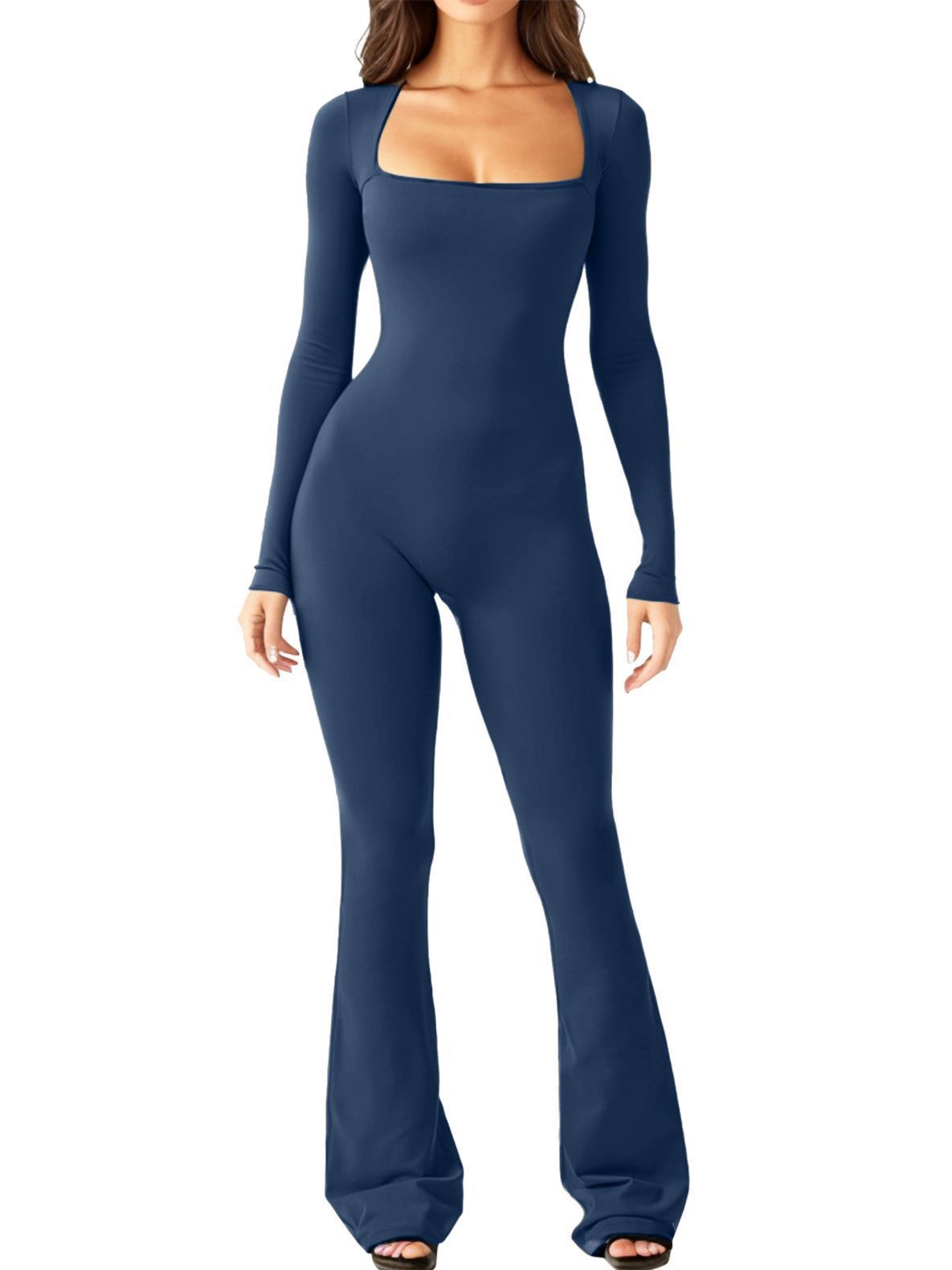 Dame bredt skåret Langærmet Bodysuit Stilla