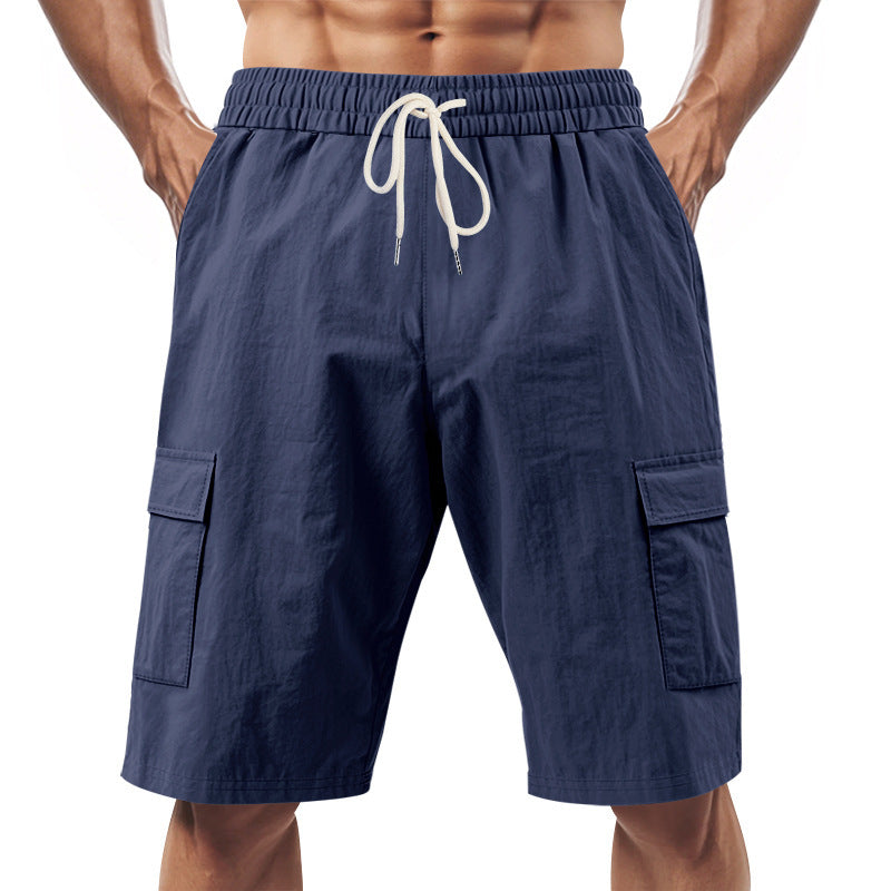 Herrer Cargo-Shorts med elastisk linning og praktiske sidelommer Stilla