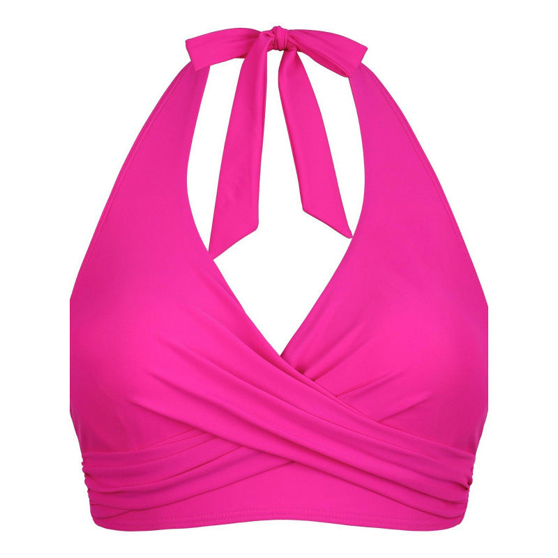 Dame Wickel-Bikini top med halterneck og figursyet design Stilla