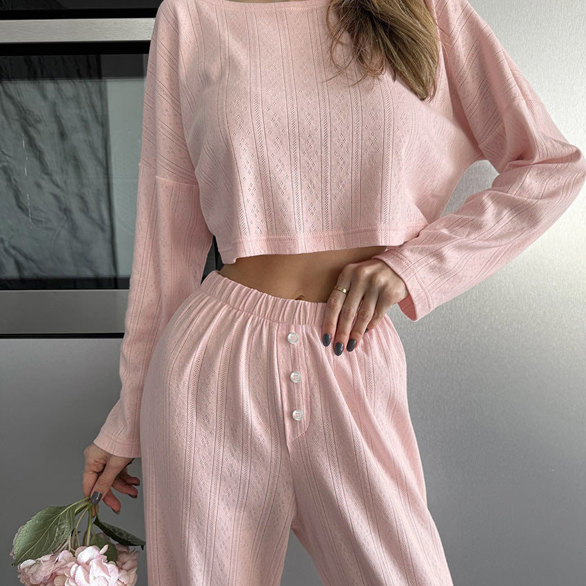 Dame casual Langærmet top og joggingbukser sæt Stilla