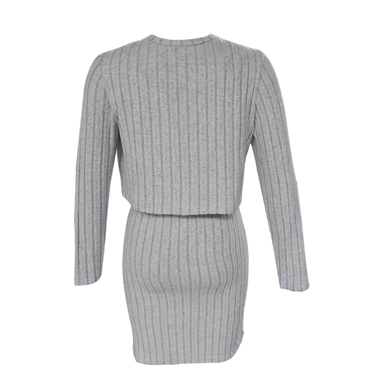 Damer strikkjole med matchende cardigan Stilla