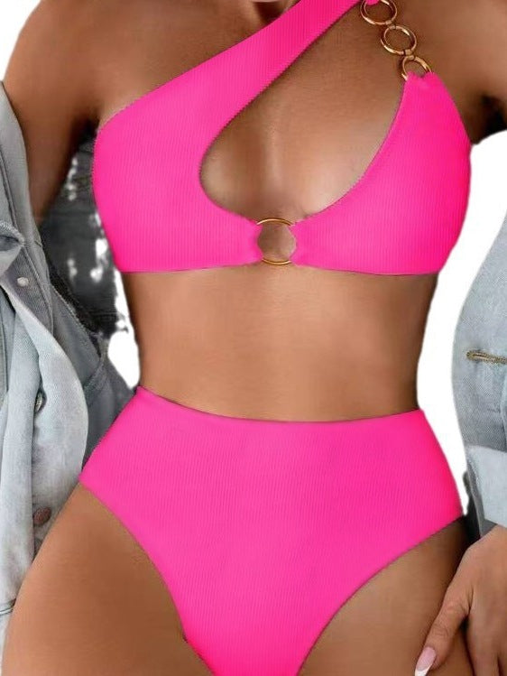 Dame En-sidet Bikini med højtskåret talje og innovativt design Stilla