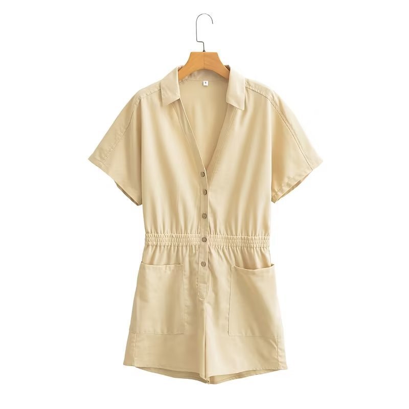 Dame jumpsuit med elastisk talje og praktiske lommer Stilla