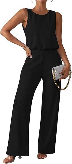 Dame jumpsuit i trendy ribstrikdesign Stilla