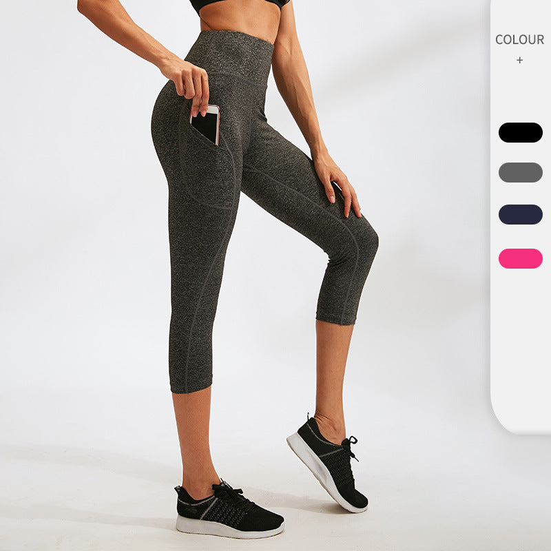 Dame Kvalitets Sport-Leggings med praktiske sidelommer og fleksibel talje Stilla