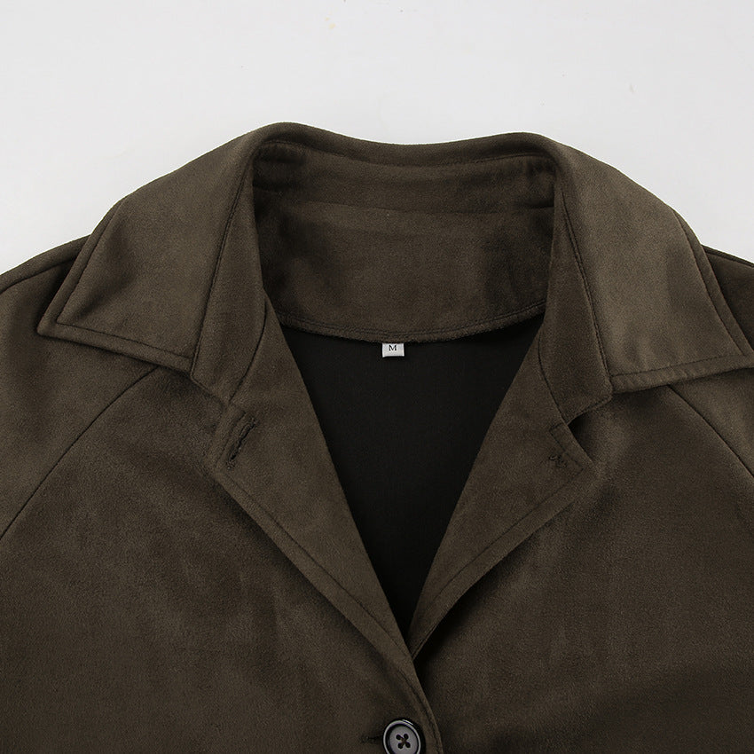 Dame længere trenchcoat med struktureret satin-følelse og elegant snit Stilla