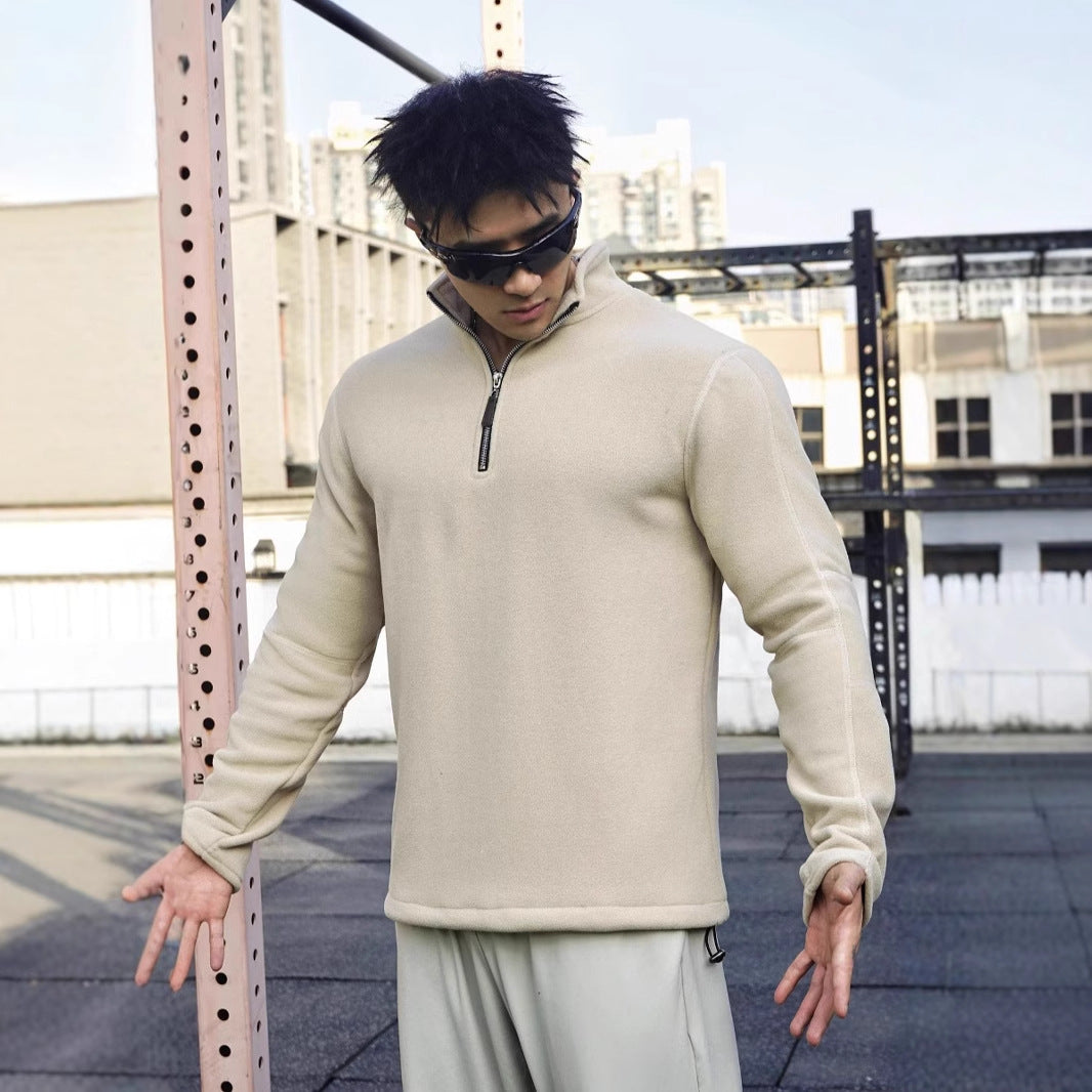 Herrer Fleece Pullover med høj krave Stilla