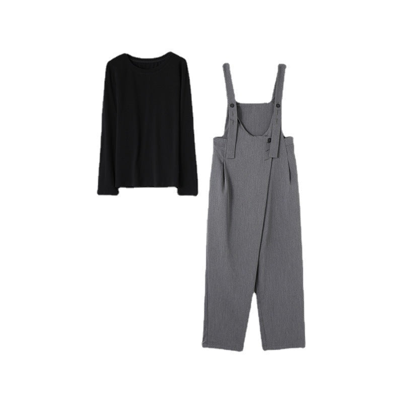 Dame dungaree med elegante knapdetaljer og feminin silhuet Stilla