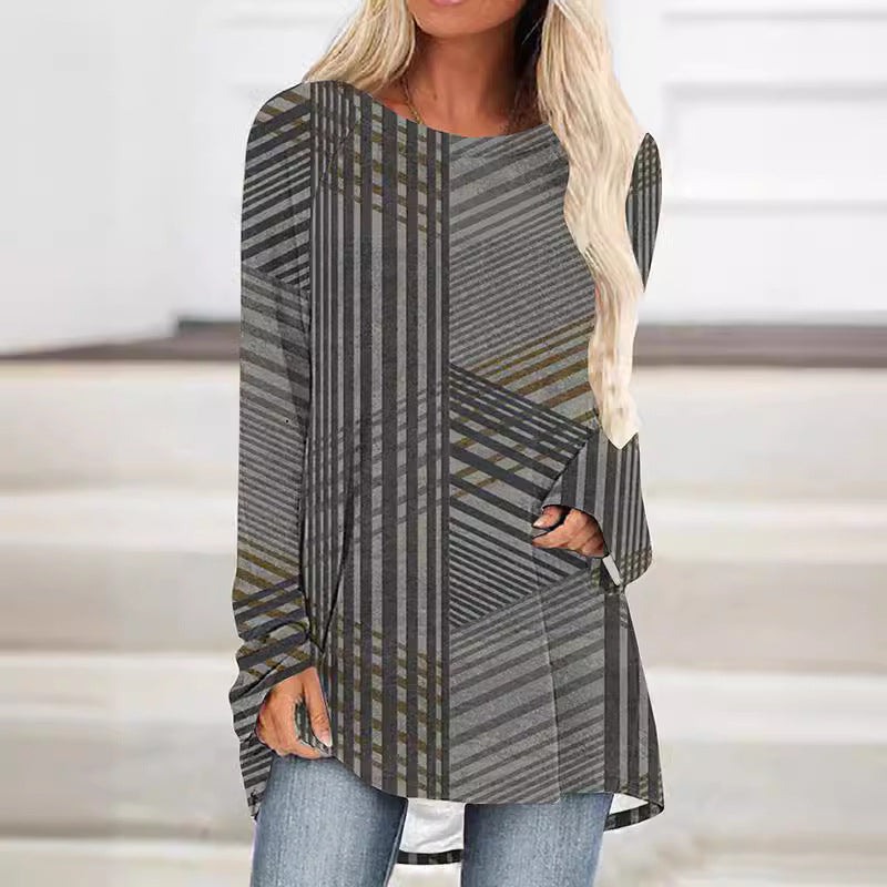 Stilla | Hot Selling Print Raglan Langærmet Sweatshirt