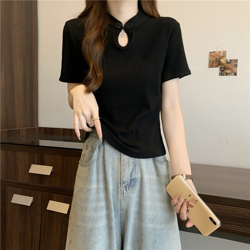 Femme Chic Nøglehul Polo Top Stilla