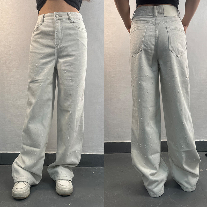 Dame højtaljede jeans med bredt ben Stilla