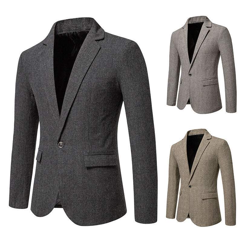Herren skræddersyet houndstooth mønster blazer Stilla