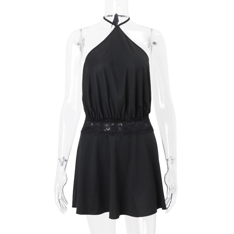 Dame jumpsuit med raffineret chiffon-design og elastisk taljebånd Stilla