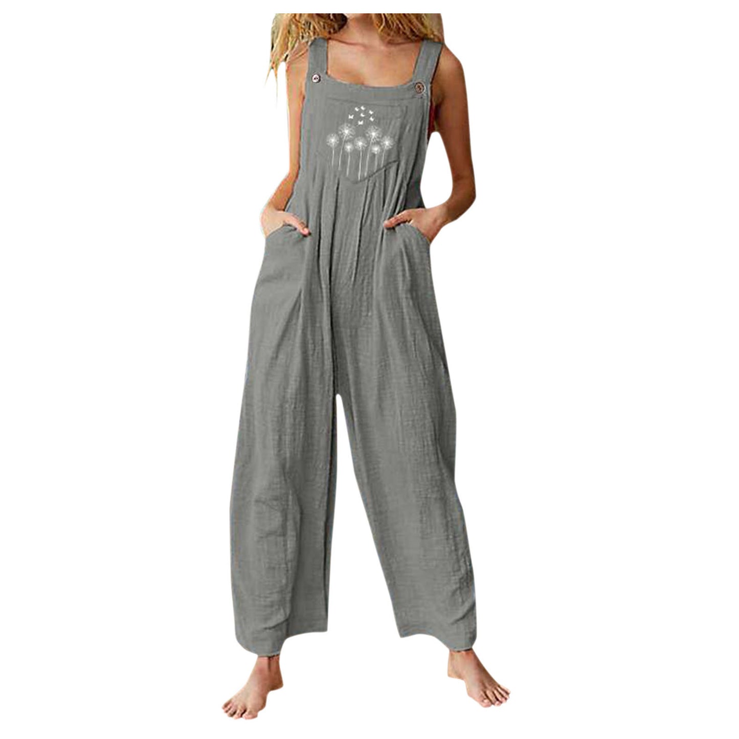 Femme justerbar stroppeskind jumpsuit Stilla