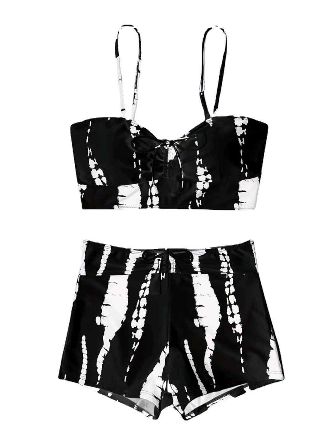 Dame Crop-Top-Bikini med justerbare stropper og høj talje Stilla