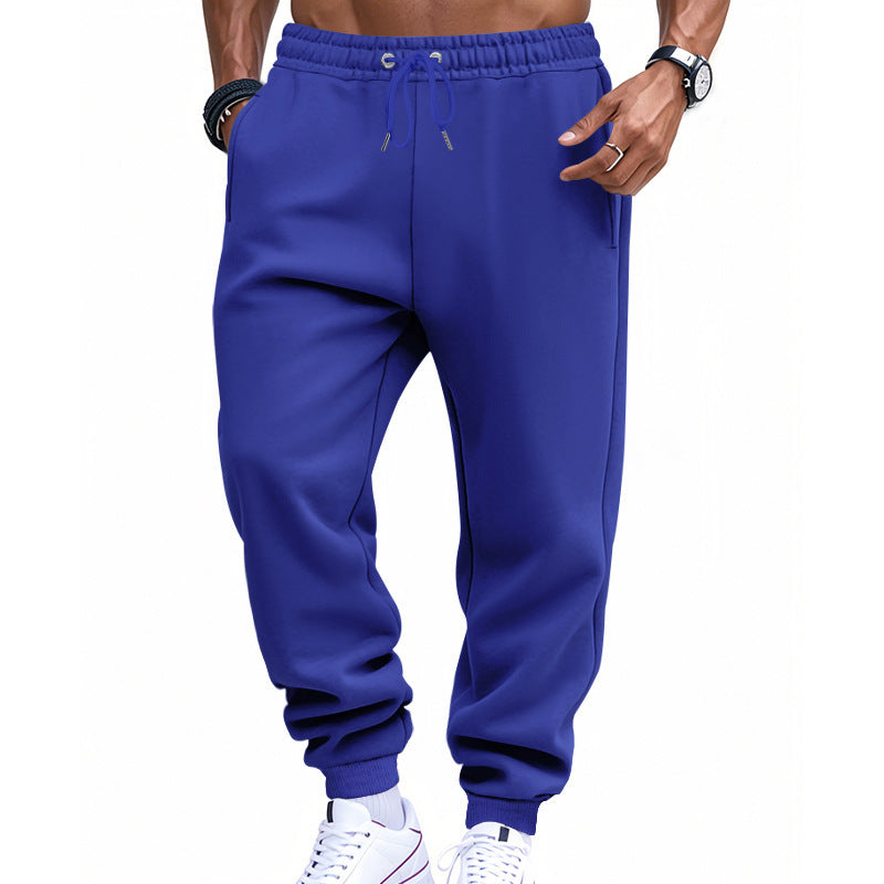 Herre sporty joggingbukser med elastisk talje og sidelommer med lynlås Stilla