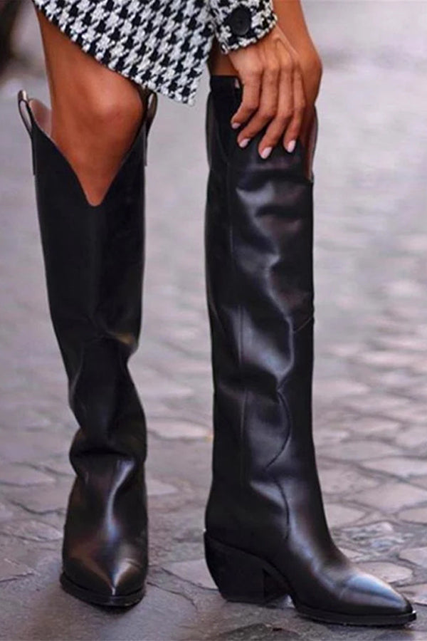Stilla | Over the Knee Western Støvler