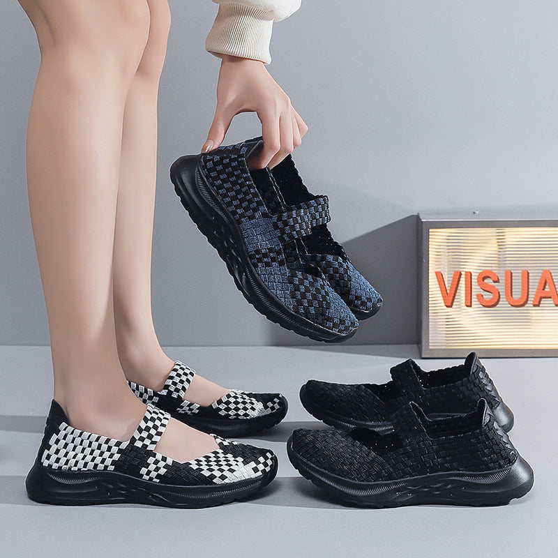 Dame Gewebe Komfort Slip-On Sneakers Stilla
