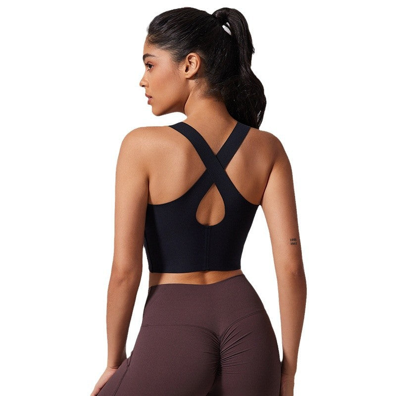 Dame Sport-BH med elegant krydsbånd-design og åndbar funktion Stilla