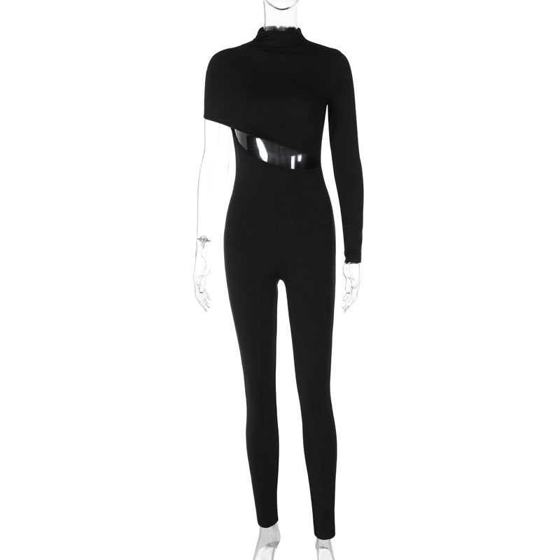 Dame Figurformet Jumpsuit med asymmetrisk snit Stilla