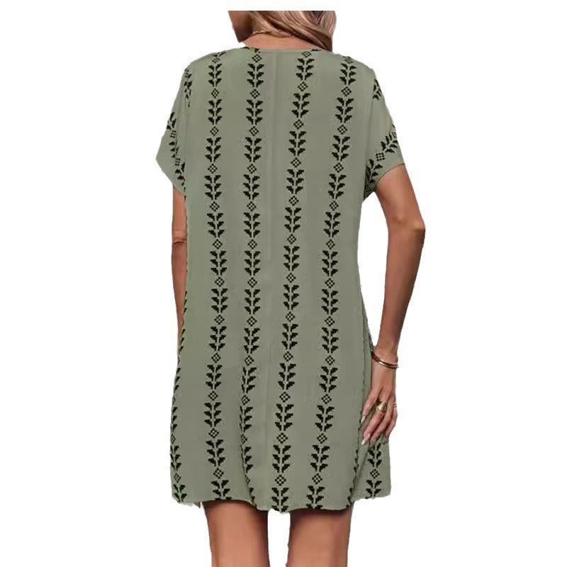 Dame afslappet kjole med florale mønstre og blødt stof Stilla