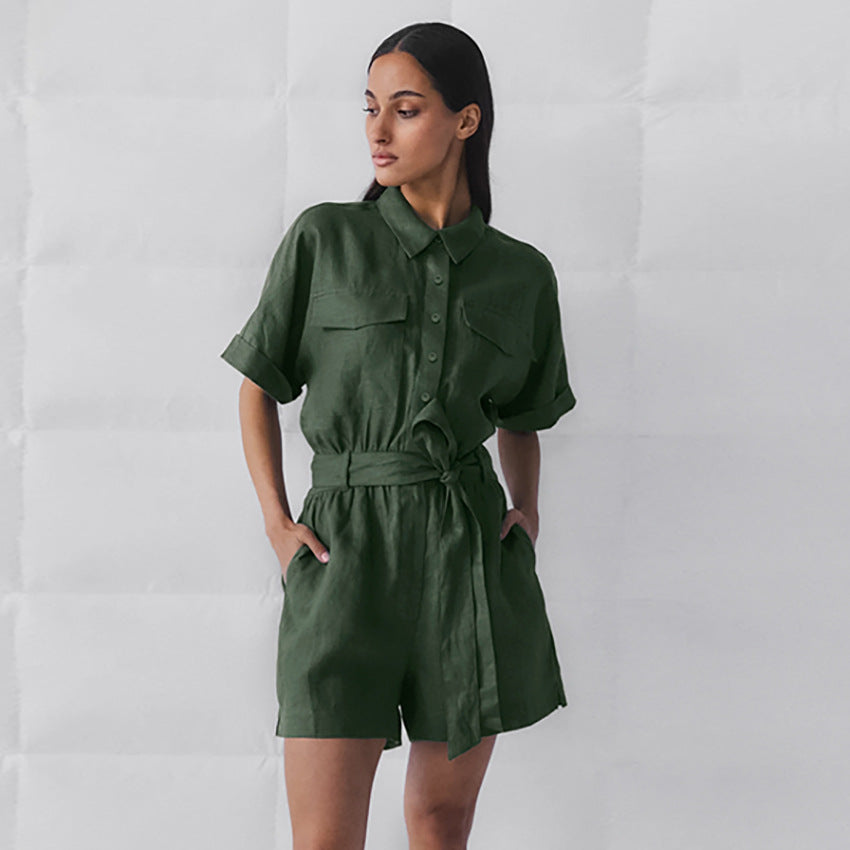 Dame Utility- jumpsuit med figursyet design og praktische lommer Stilla