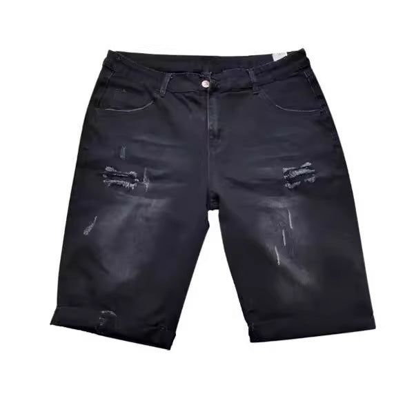 Herre kort jeans i afslappet Destroyed-stil med høj bærekomfort Stilla