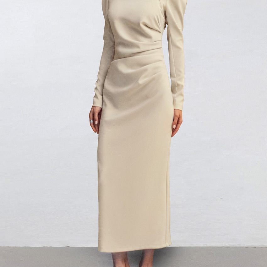 Dame Elegant Langærmet Maxikjole i minimalistisk design Stilla