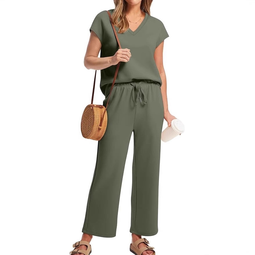 Dame afslappet jumpsuit med bredt ben Stilla