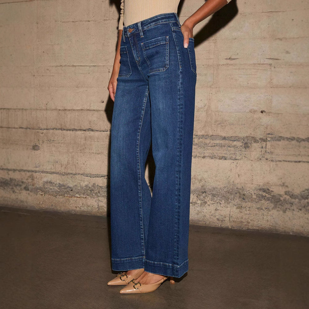 Dame Løs pasform Jeans med høje lommer og komfortabel talje Stilla