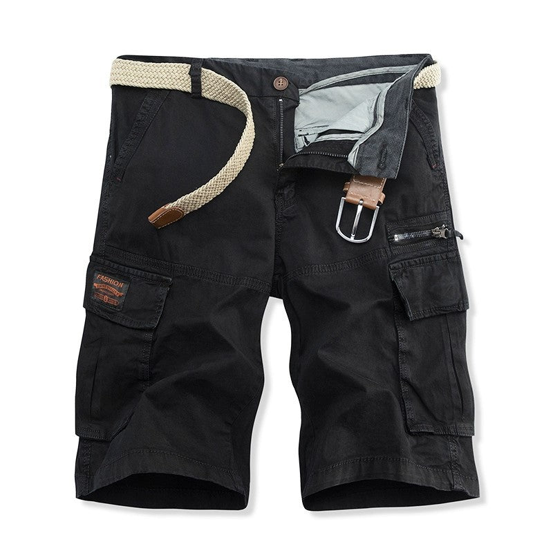Herrer Cargo Bermuda Shorts med multifunktionslomme-design Stilla