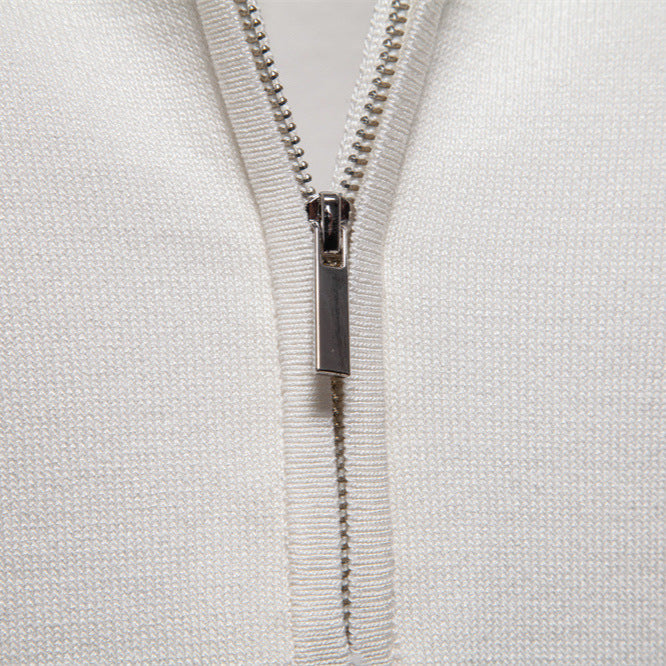 Herre polo T-shirt med sporty lynlås Stilla