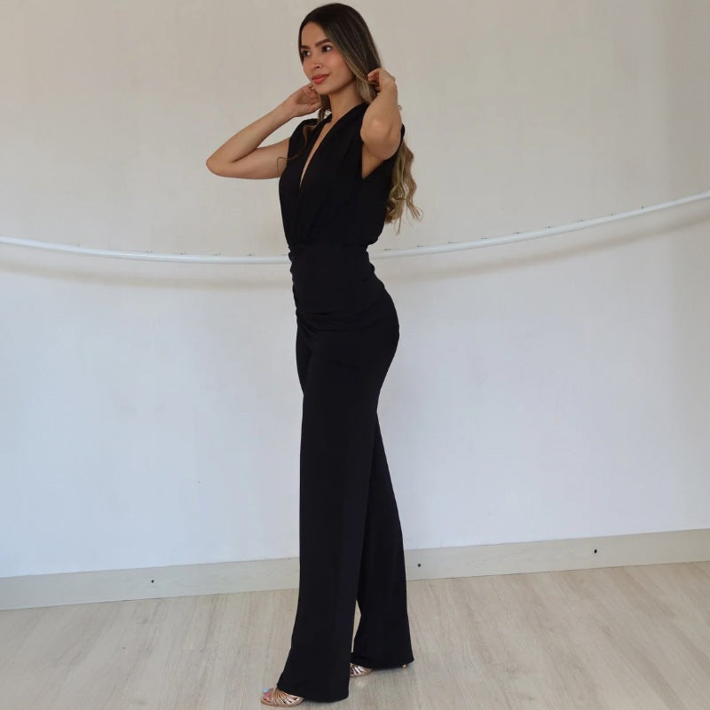 Dame Elegant Jumpsuit med figurformende overdel og smal ben Stilla