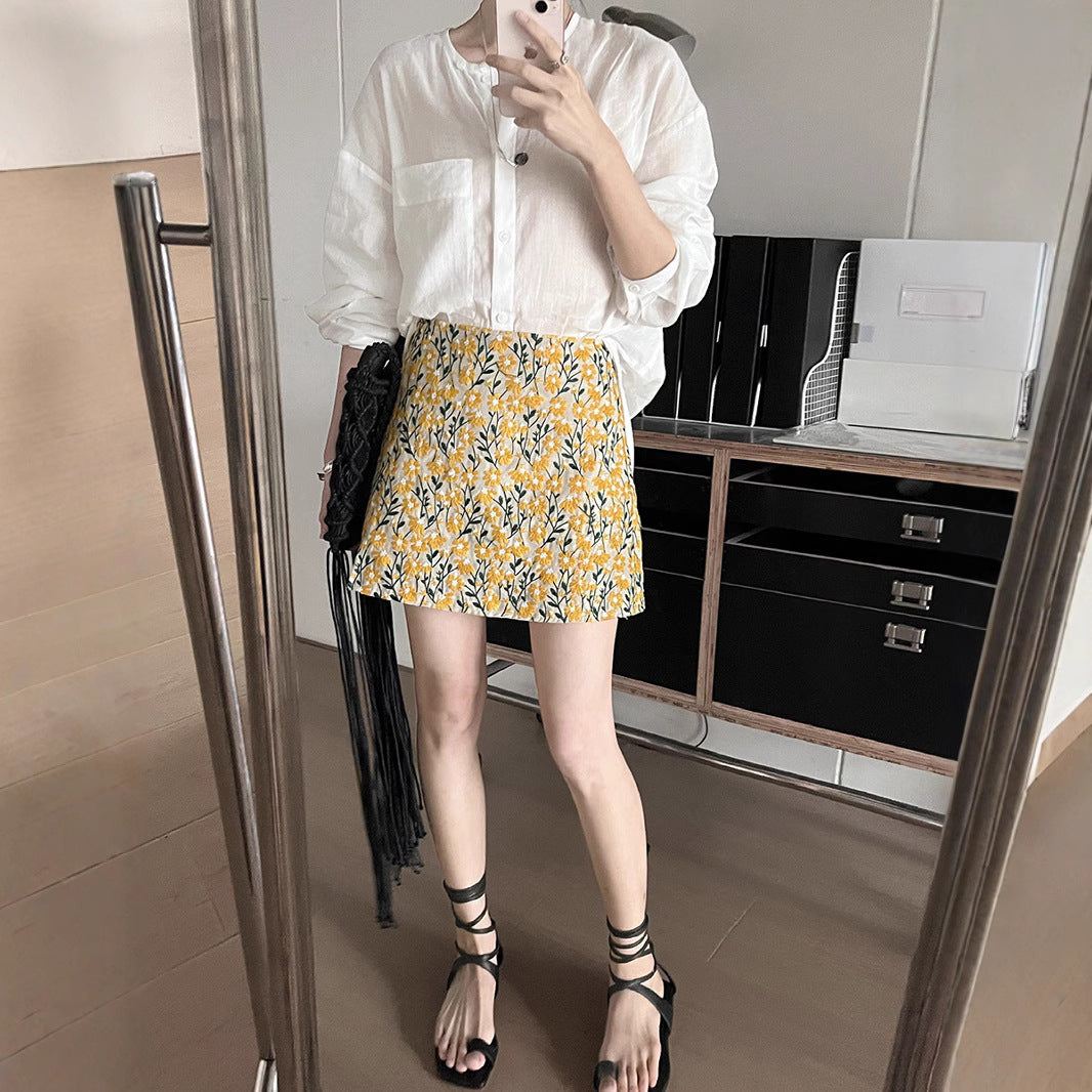 Dame afslappet bluse med linlook Stilla