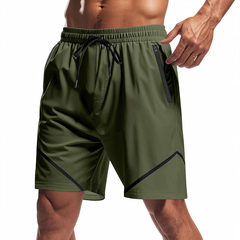 Herre sporty badeshorts med praktisk lynlås og elastisk talje Stilla