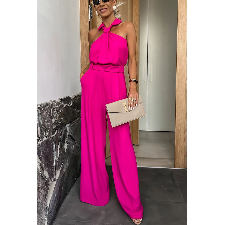 Dame Elegant Jumpsuit med høj bærekomfort og dyb udskæring Stiila