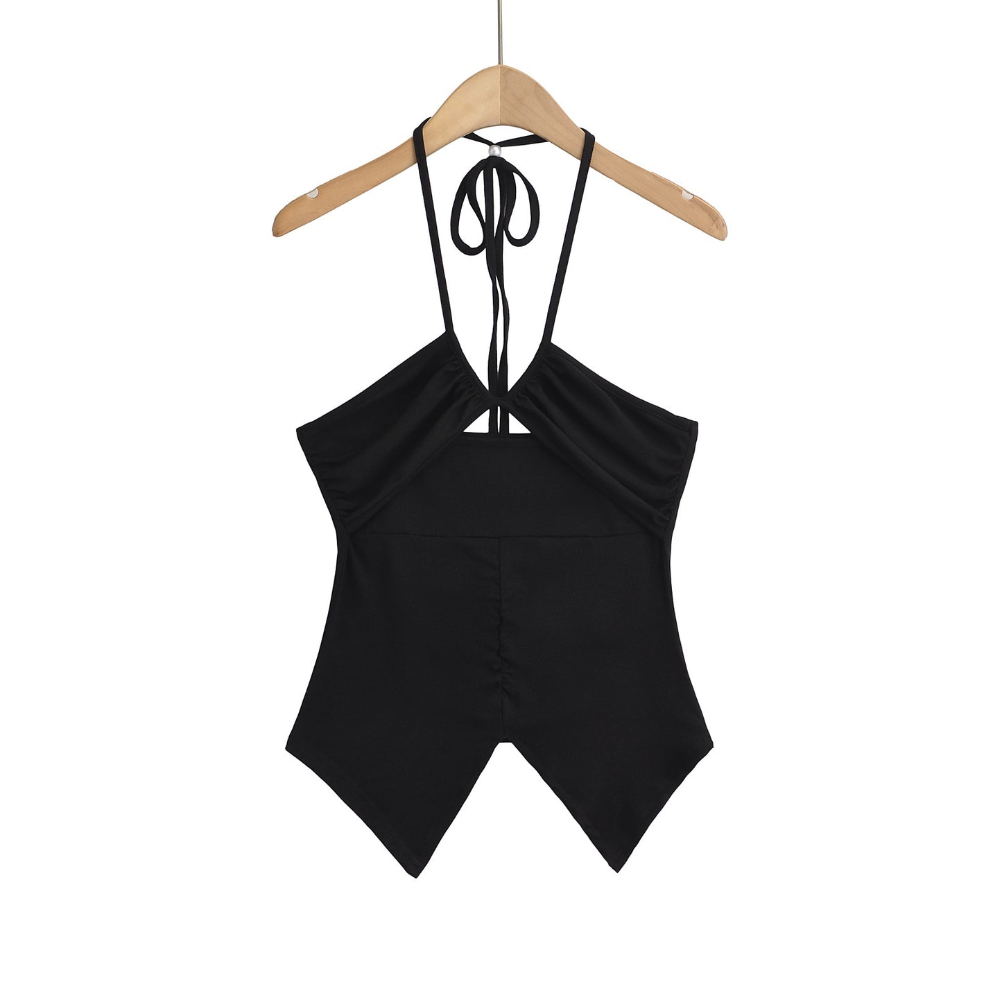 Dame moderigt spaghetti-strop jumpsuit med elegant rygudskæring og svajende kant Stilla
