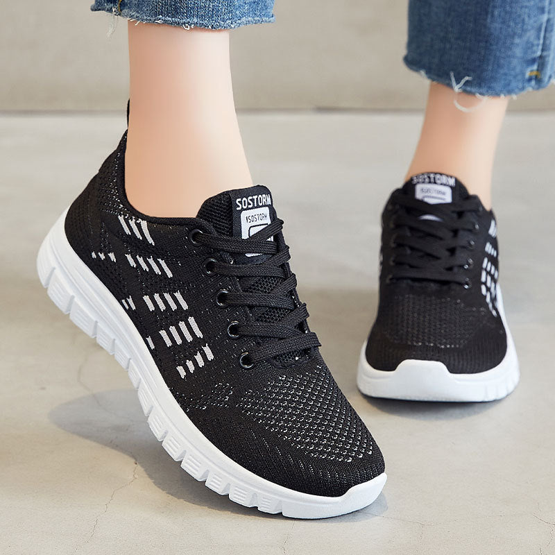 Dame Sporty Running Sneakers med åndbart mesh-design og stødabsorberende sål Stilla