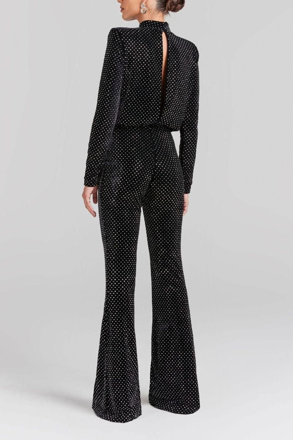 Stilla | Paillet Halv Turtleneck Langærmet Jumpsuit