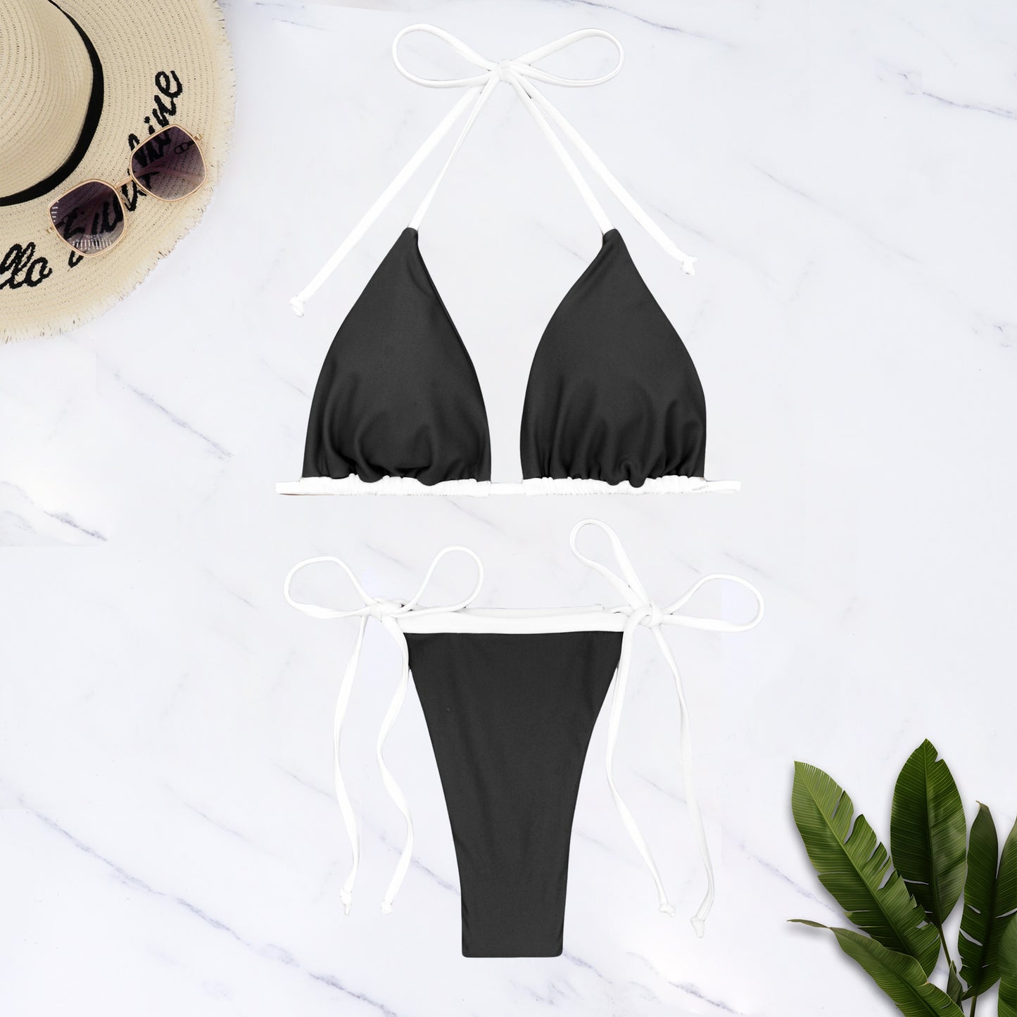 Dame triangel-bikini-sæt med justerbare snøringer og høj kvalitet stof Stilla