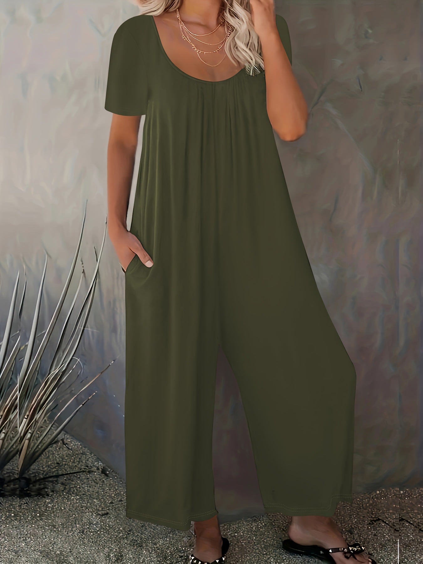 Dame Casual Jumpsuit med løs pasform og praktiske lommer Stilla