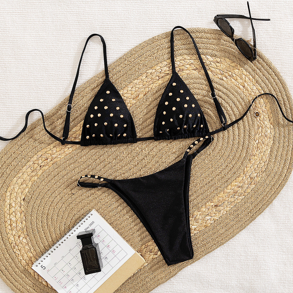 Dame Triangel-Bikini med gyldne detaljer Stilla