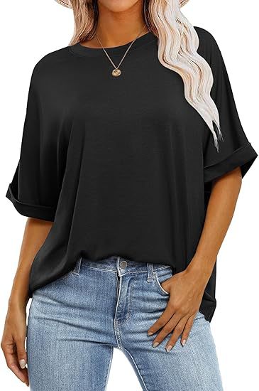 Dame casual kortærmet bluse med afslappet snit Stilla