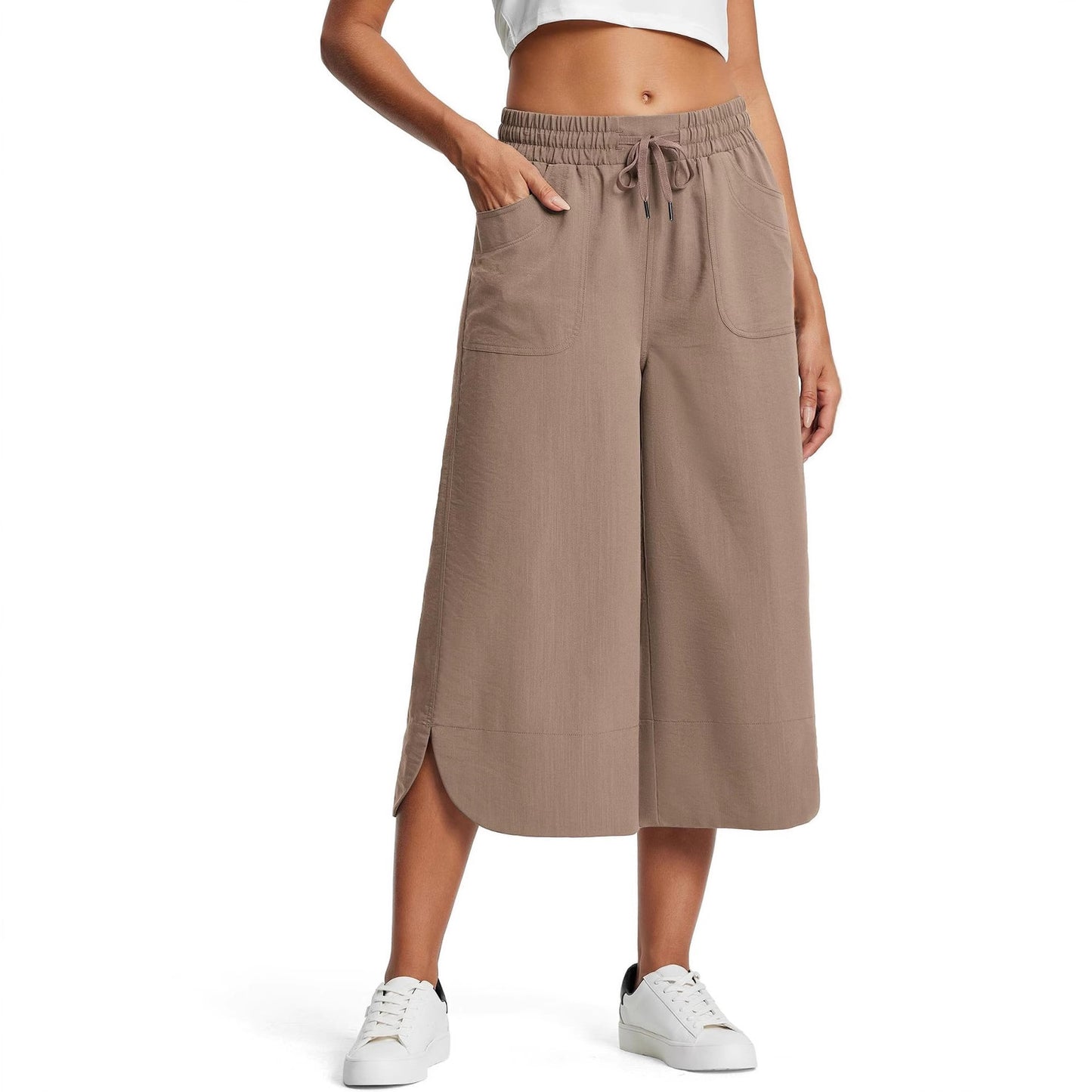 Dame culotte-bukser med elastisk talje og praktiske lommer Stilla