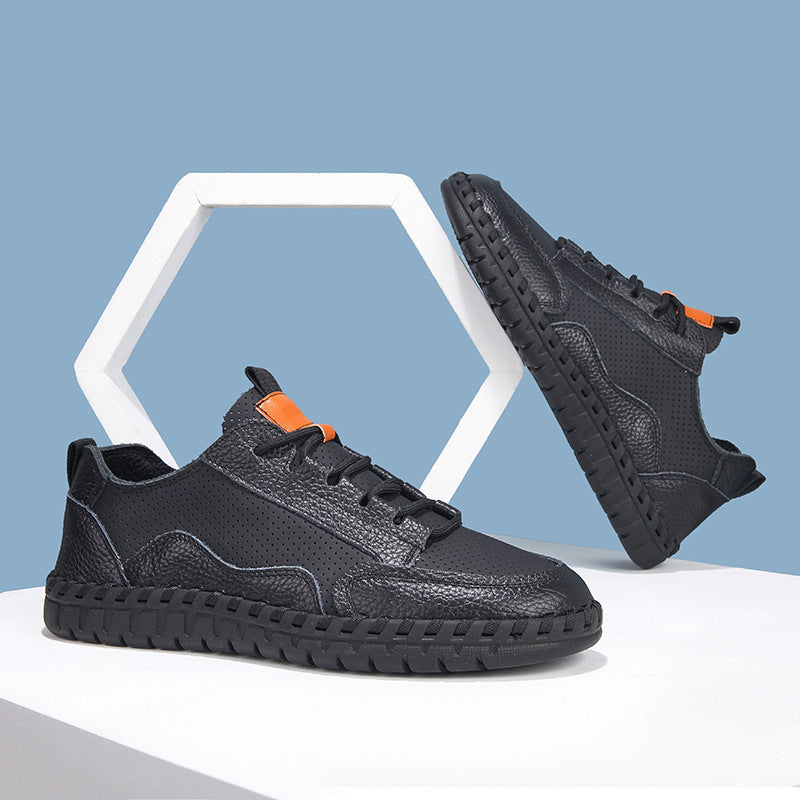 Herrer Åndbar Læder Sneakers Stilla