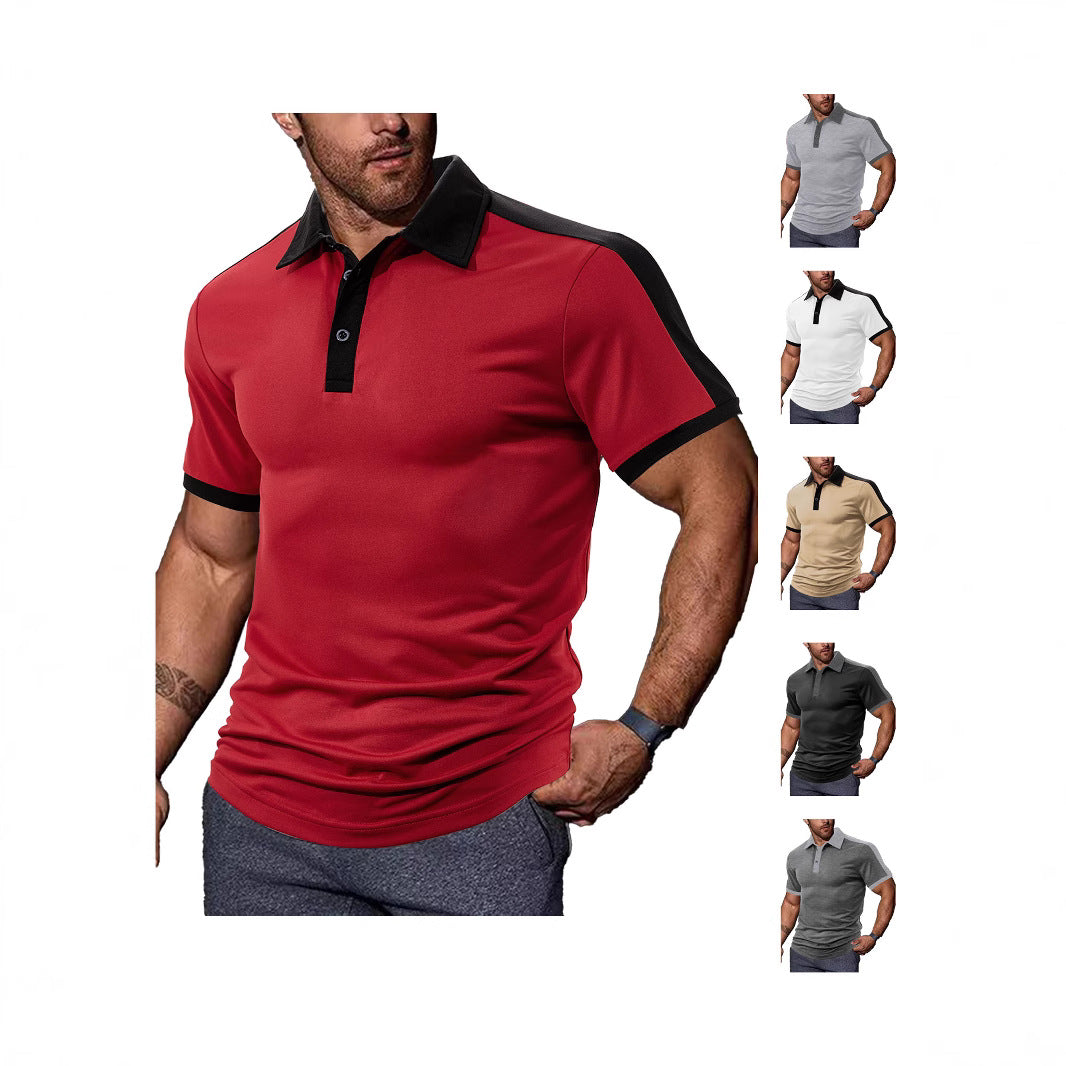 Herrer Sporty Kortärmet Poloshirt med åndbart materiale Stilla